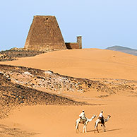 Piramides van Meroe in de Soedanese woestijn, Afrika

