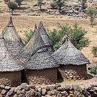 Animisten dorp in de omgeving van Rumsiki, Kameroen, Afrika 
