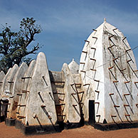 Lemen Moskee van Larabanga, Sahel, Ghana, Afrika
