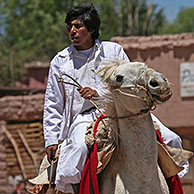 Gaucho te paard, Quebrada de Humahuaca, Jujuy, Argentinië
