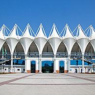 Het Bunyodkor sportstadium in Tashkent, Oezbekistan