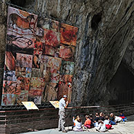 De grot van Niaux, bekend van zijn prehistorische tekeningen, Pyreneeën, Frankrijk
