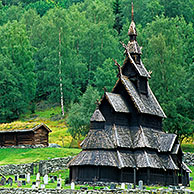 Staafkerk van Borgund, Sogn og Fjordane, Noorwegen
