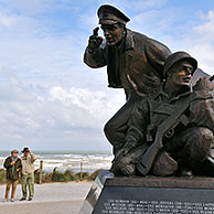 Het Amerikaans D-Day Monument aan het invasiestrand Utah Beach in Normandië, Frankrijk
